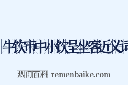 牛饮市中小饮呈坐客近义词是什么意思的图片